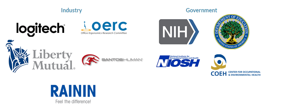 Industry and Government Logos of Sponsors for Human Factors and Ergonomics