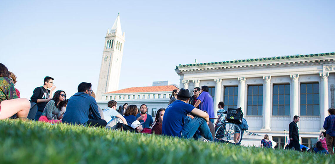 Students in Memorial Glade